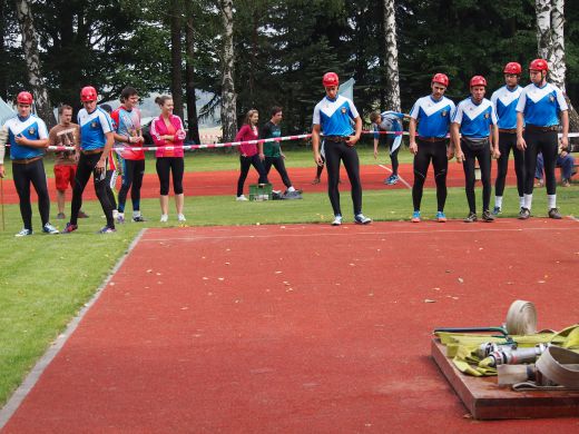 Soutěžní družstvo SDH Provodovice při soutěži VC Přerov v Provodovicích